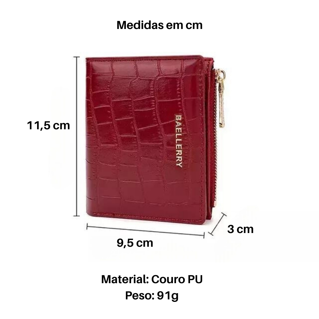 Carteira Feminina Couro Modelo Bifold